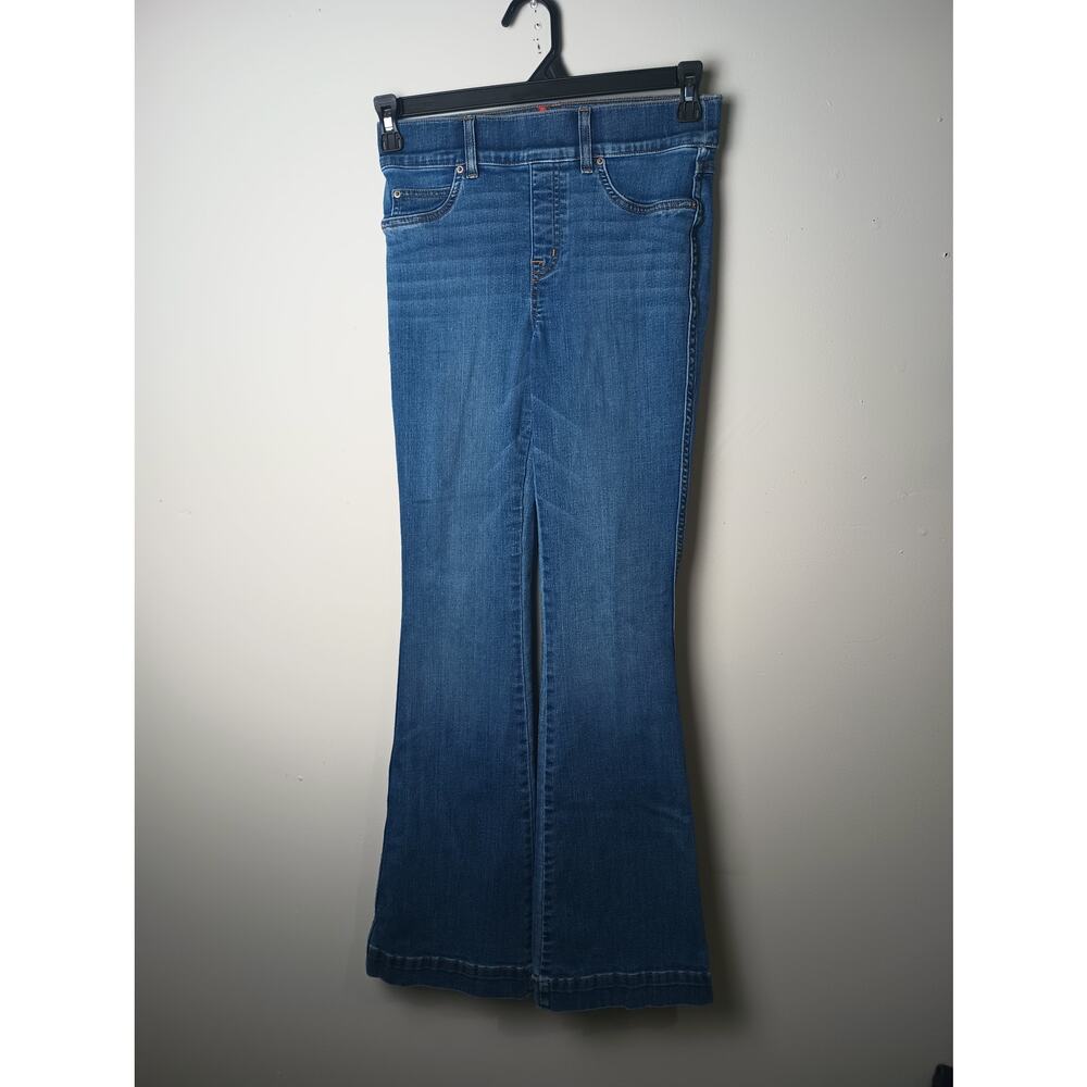 Spanx Jeans Pull on Women's Medium Wash Flared Leggings Women Size Small